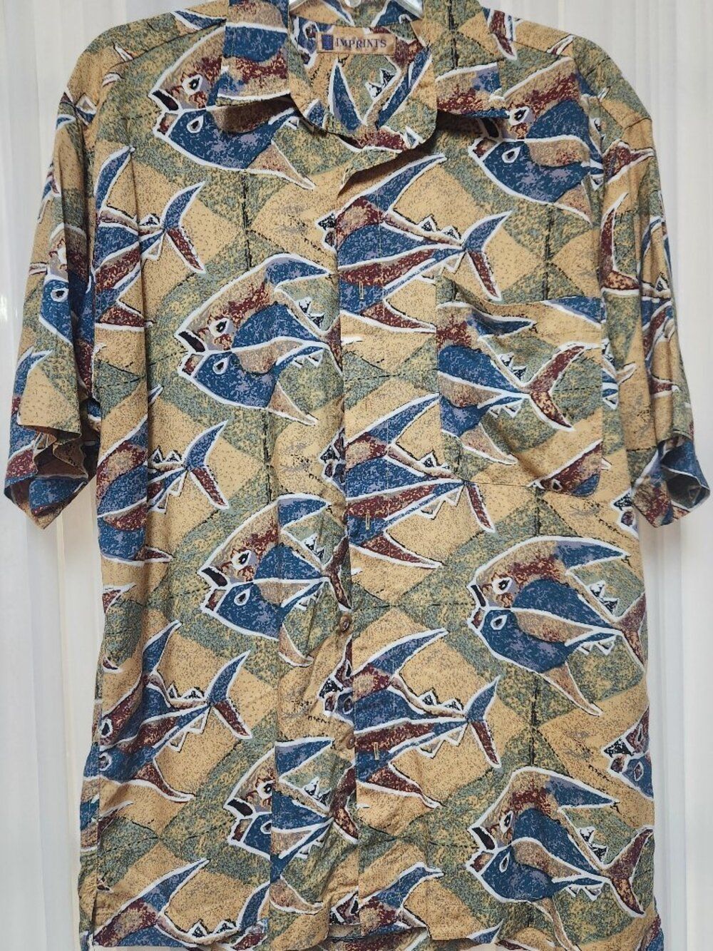 Imprints Men's Short Sleeve Printed Shirt Size Medium